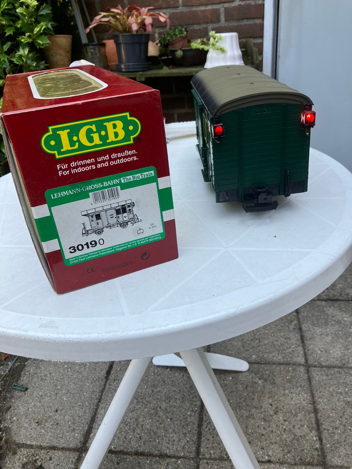 Lgb 3019(0) postwagen met sluitverlichting EN METALEN WIELEN, Ophalen of Verzenden, Wagon, LGB