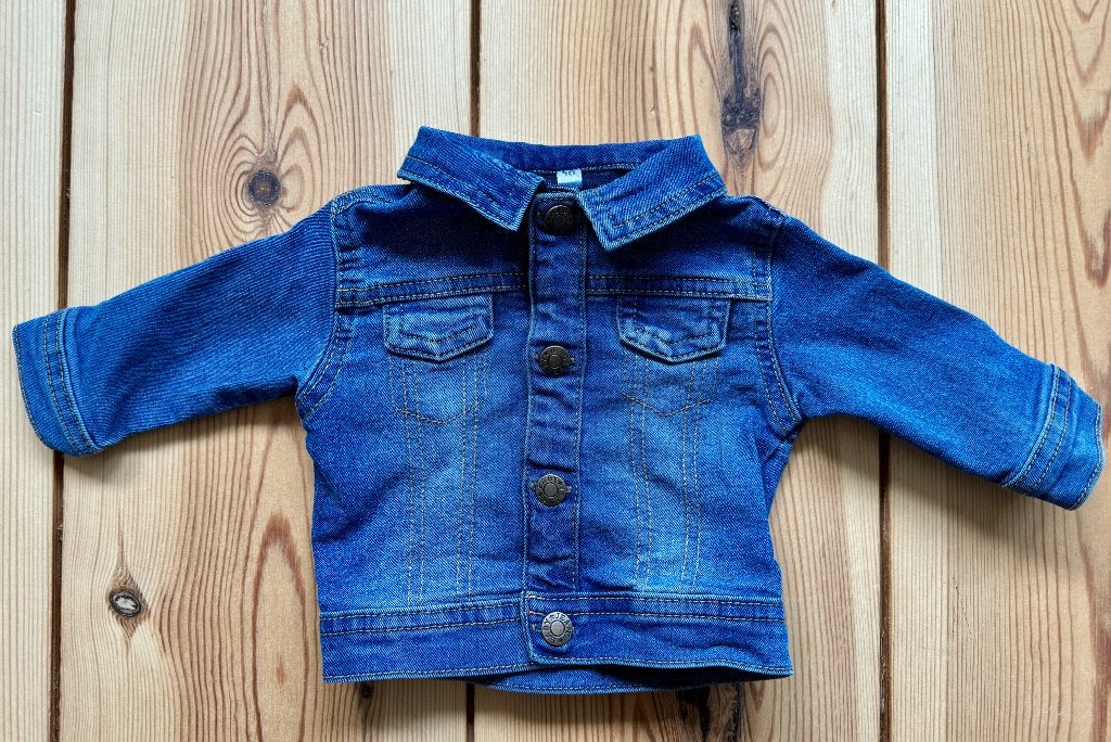Baby Spijkerjas - Blauw Denim Jasje - Zeeman - maat 50, Zeeman, Jongetje of Meisje, Ophalen of Verzenden, Zo goed als nieuw