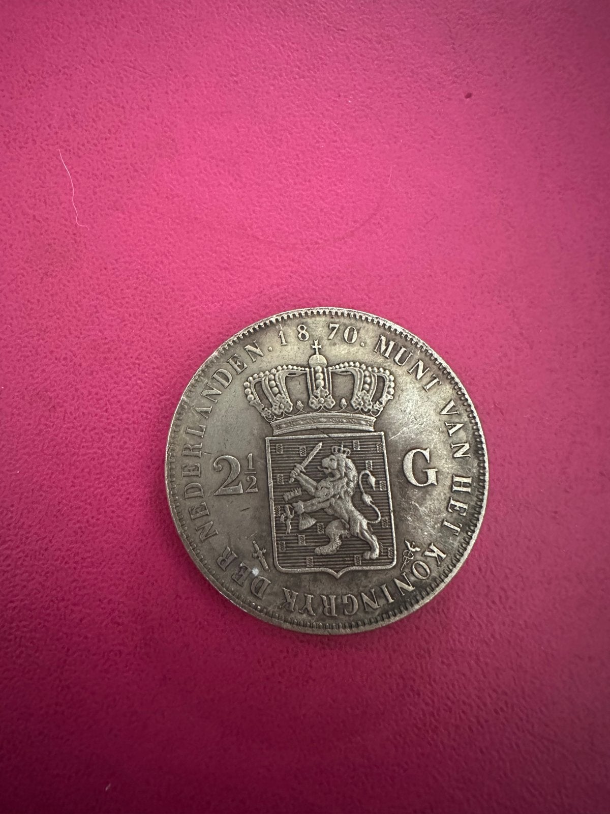 2½ Gulden Willem III 1870, Ophalen of Verzenden, Koning Willem III, 2½ gulden, Losse munt