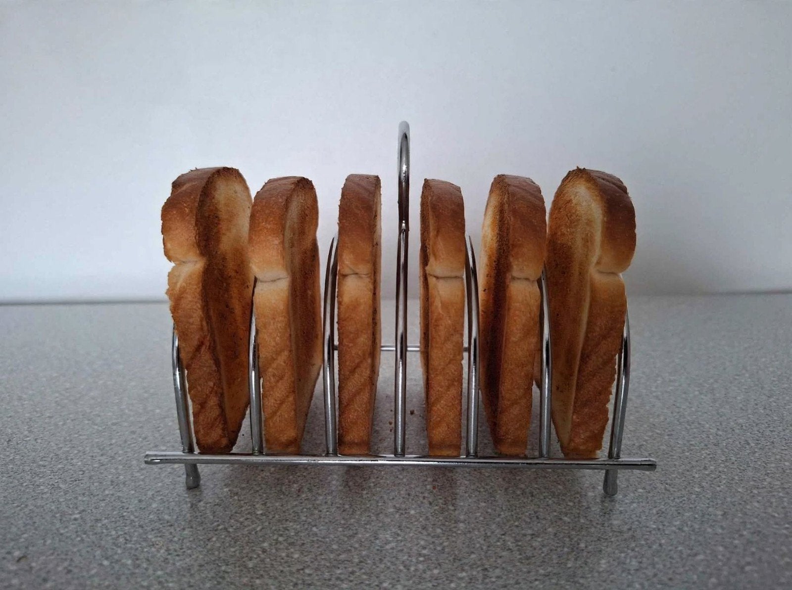 Metalen broodrekje voor 6 sneetjes toast, Zilver, Ophalen of Verzenden, Metaal, Overige merken