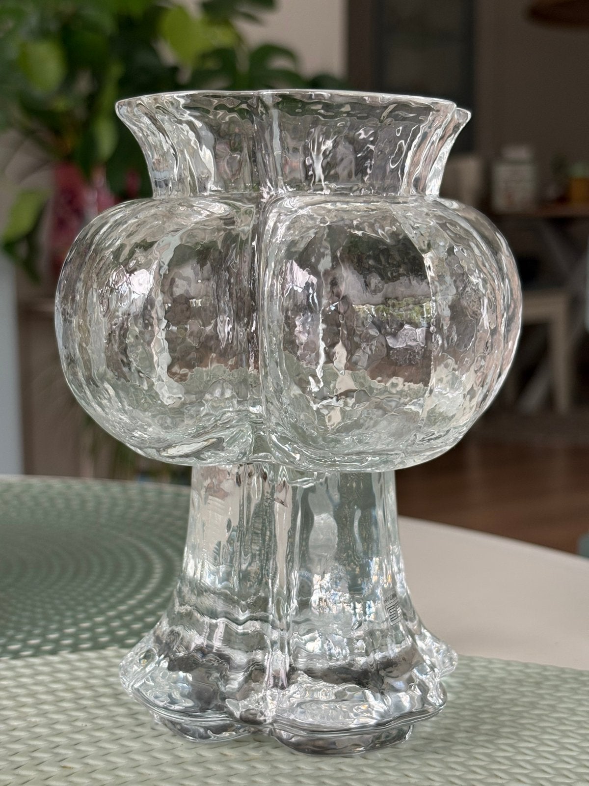 Vintage SEA of Sweden glazen vaas 16 cm, Ophalen of Verzenden