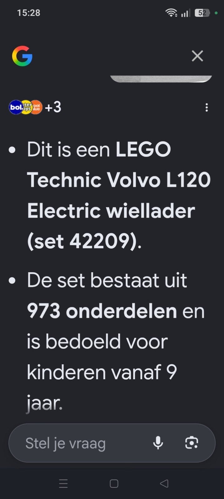 Lego Volvo l120, Kinderen en Baby's, Speelgoed | Duplo en Lego, Lego, Ophalen of Verzenden, Zo goed als nieuw, Technic