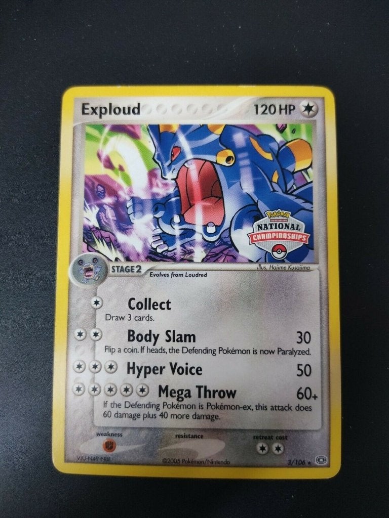 pokemon promo exploud national championships, Ophalen of Verzenden, Zo goed als nieuw, Losse kaart