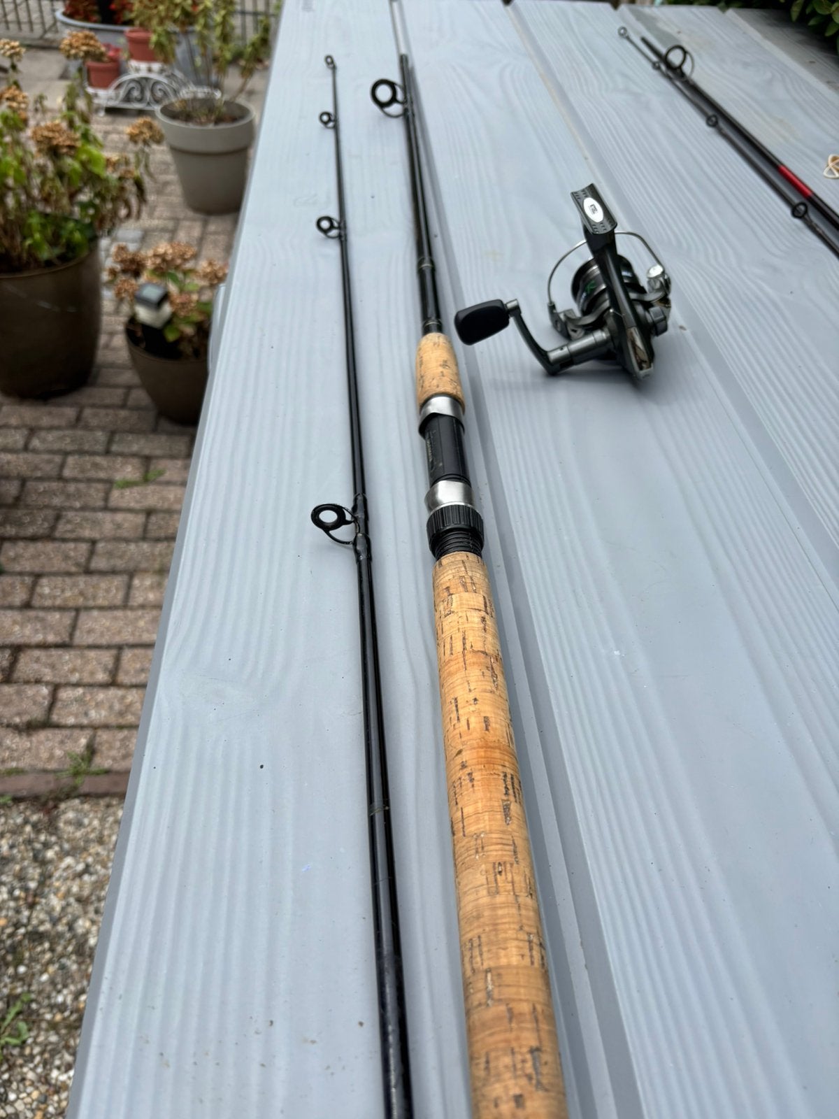 Spinhengel ultimate 210 cm met molen Mitchell, Ophalen of Verzenden, Zo goed als nieuw, Molen