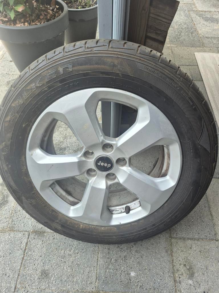 Jeep Compass banden+ velgen, Auto-onderdelen, Banden en Velgen, Banden en Velgen, Zomerbanden, 17 inch, 225 mm, Ophalen