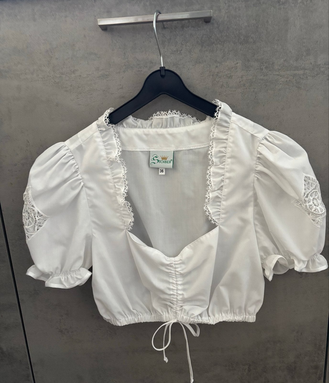 Stoiber Dirndlblouse Maat 36, Ophalen of Verzenden, Zo goed als nieuw, Maat 36 (S), Wit