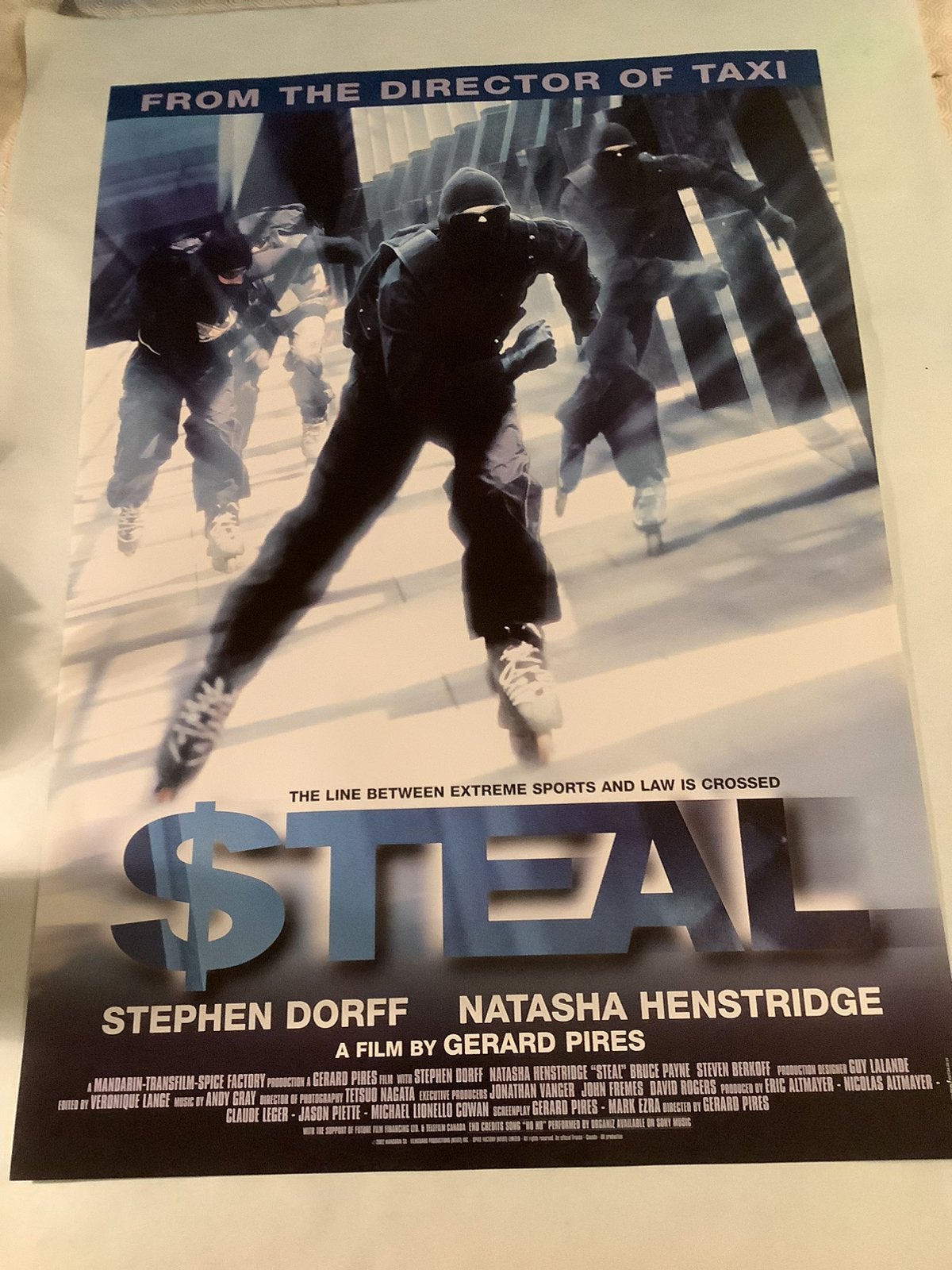 STEAL   FILMPOSTER  ( BELGIE)   70-100 cm, Verzenden, Zo goed als nieuw, Deurposter of groter, Film en Tv
