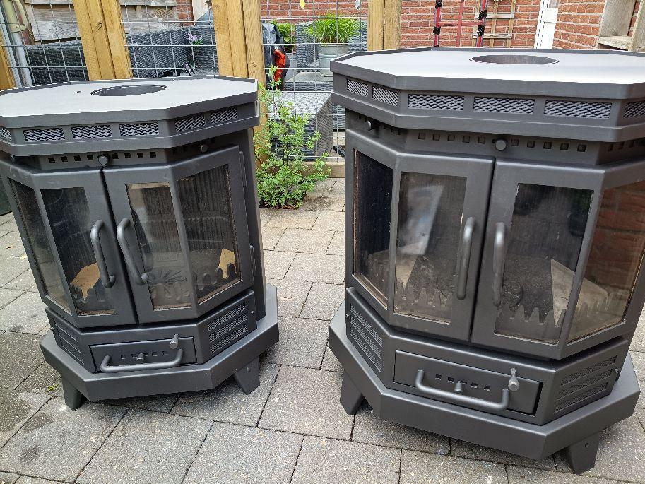 ZGAN HELEX STOERE BINK EN HELEX BINKIE HOUTKACHEL 500 P STUK, Huis en Inrichting, Kachels, Ophalen, Gebruikt, Houtkachel, Vrijstaand