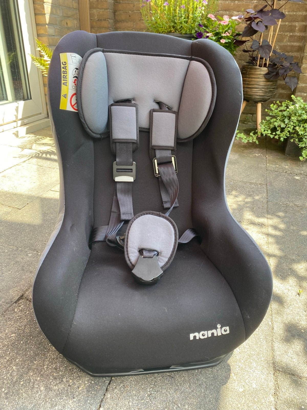 Nania autostoel - Zwart/grijs - Gebruikt, Kinderen en Baby's, 0 t/m 18 kg, Ophalen, Overige merken, Gebruikt