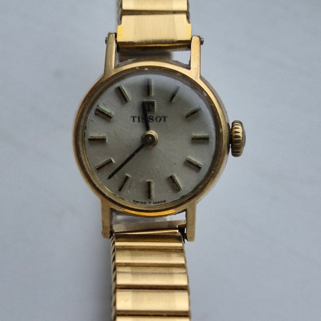 vintage gouden dames horloge, Overige merken, Gebruikt, Polshorloge, Overige materialen