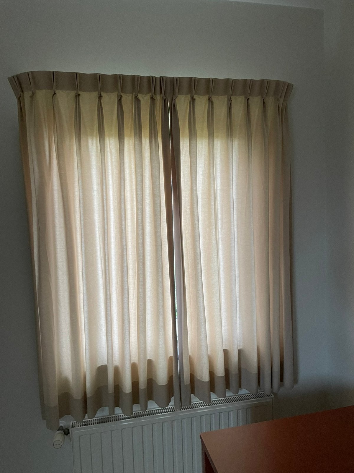 Gordijnen 9 stroken, Gebruikt, 150 tot 200 cm, Ophalen of Verzenden, Crème