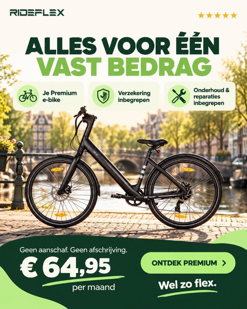 Premium e-bike abonnement Amsterdam – €64,95 p/m, Fietsen en Brommers, Nieuw, 51 tot 55 cm, 50 km per accu of meer, Ophalen