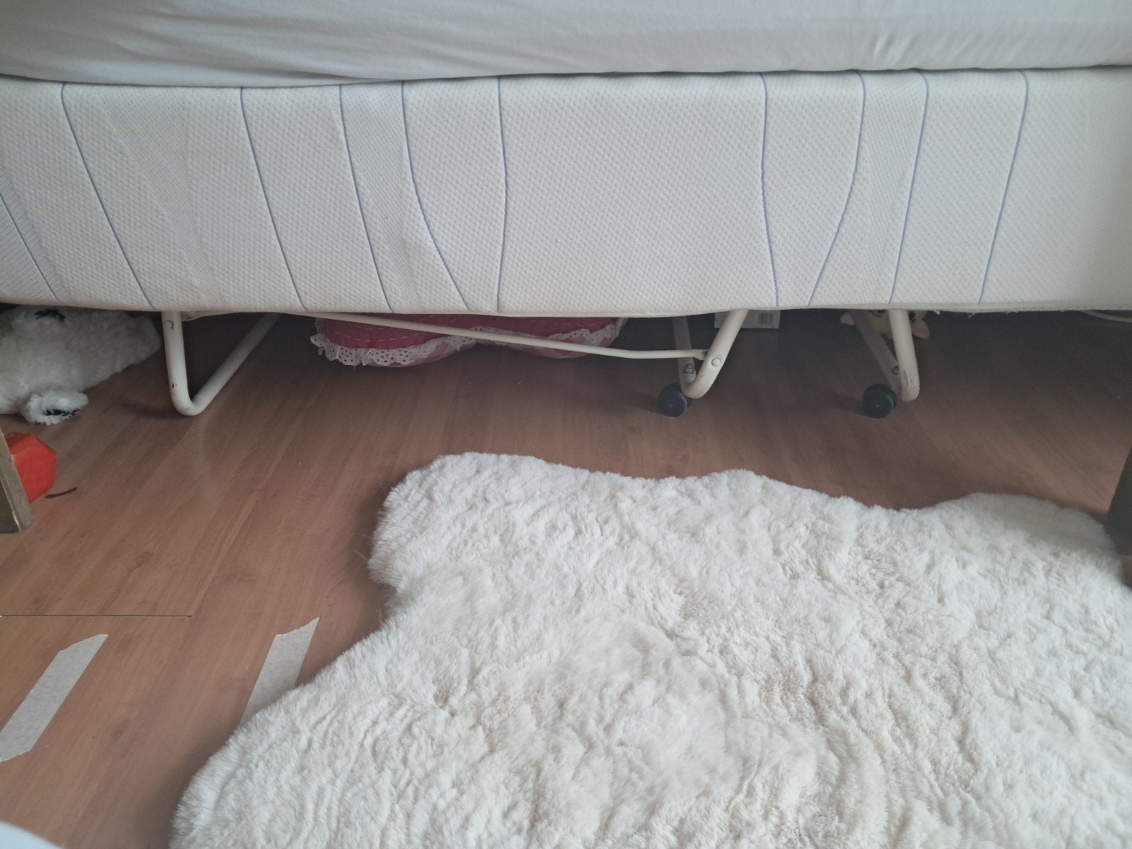 Inklapbaar Stretcher met Extra Dik Matras 90x200, 90 cm, Eenpersoons, Wit, Ophalen of Verzenden
