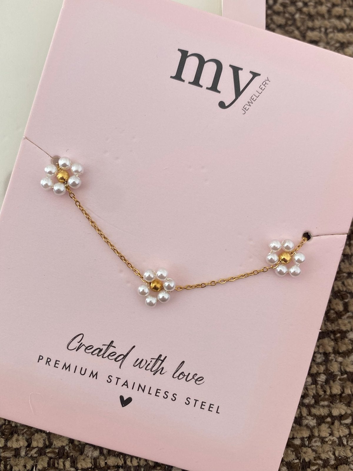 My Jewellery bloemen armbandje goud, Ophalen of Verzenden, Nieuw, Goud, Met bedels of kralen