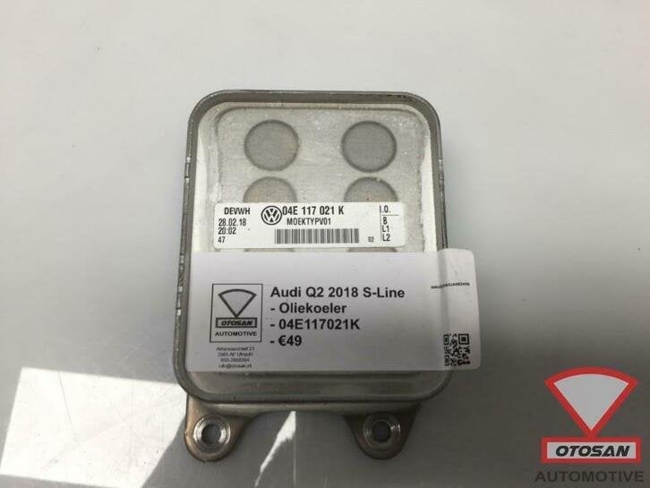 audi q2 2018 s line oliekoeler olie koeler 04e117021k