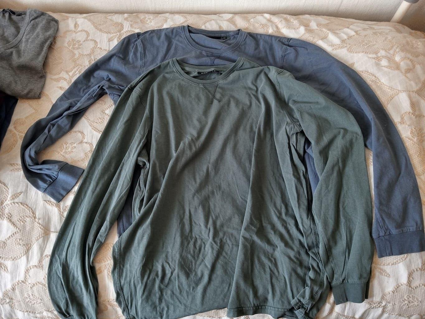 2 stuks GIRAV XXL/LF T-shirt Lange Mouwen - Groen en Blauw, Ophalen, Overige maten, Zo goed als nieuw, GIRAV