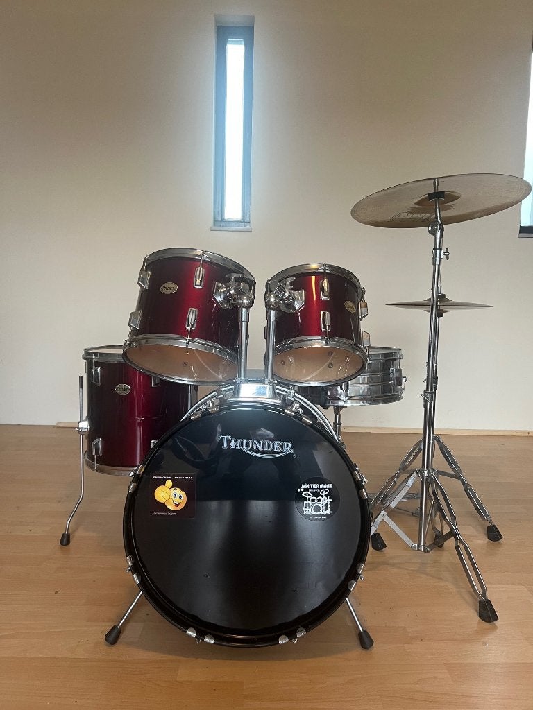 Thunder Drumstel Bordeaux Rood, Muziek en Instrumenten, Ophalen, Gebruikt, Overige merken