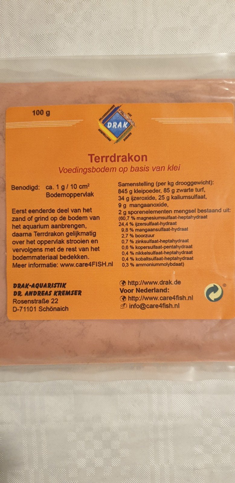 Drak Terrdrakon substraat, Ophalen of Verzenden, Nieuw, Grind, Zand of Voedingsbodem, Overige merken