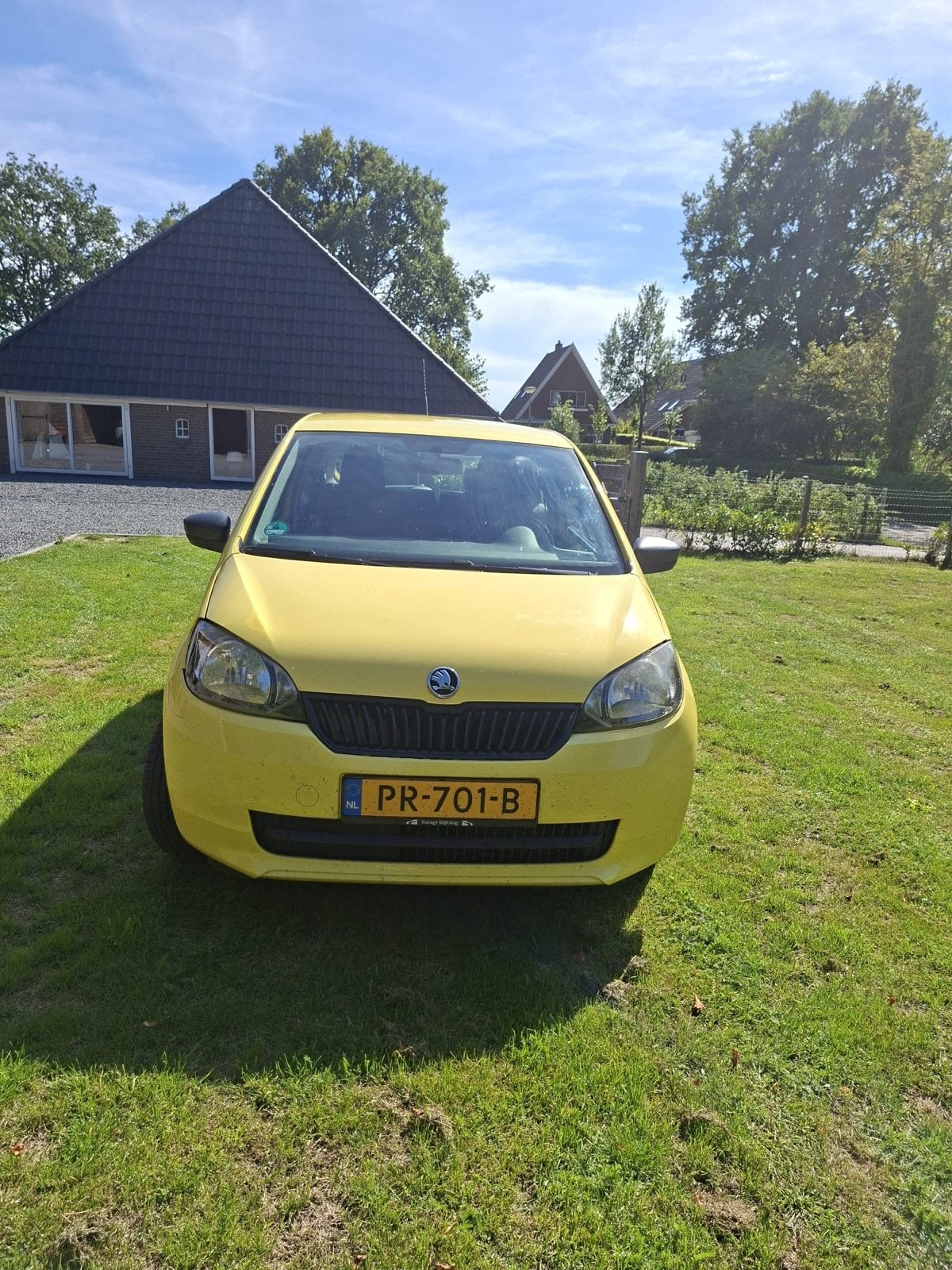 Skoda Citigo 1.0 T 55KW 2013 Geel, Auto's, Stof, 74 pk, 4 stoelen, Geel