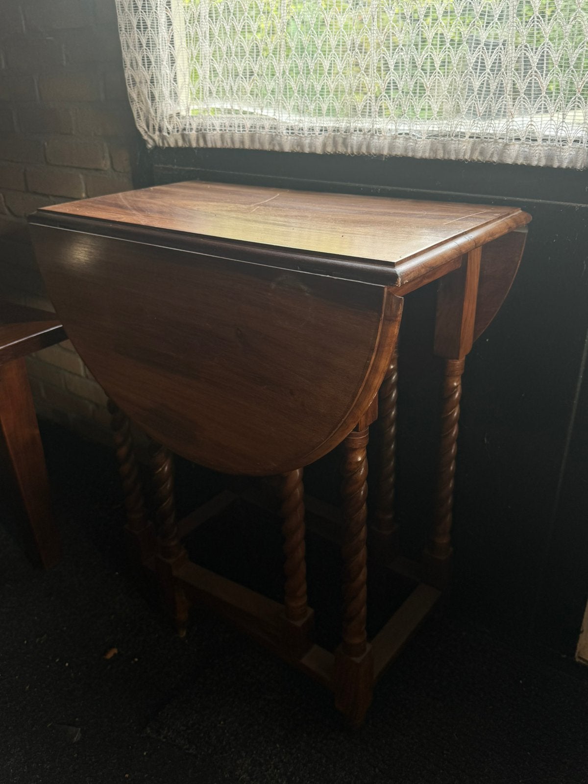 Klap tafel, Ophalen