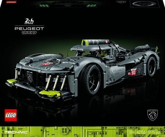 LEGO Technic 42156 PEUGEOT 9X8 24H Le Mans Hybrid Hypercar, Lego, Nieuw, Ophalen of Verzenden, Technic