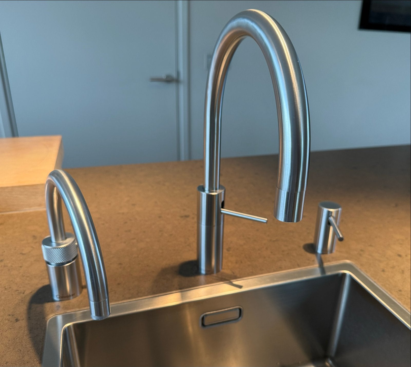 Quooker PRO3-VAQ E met kraan en zeeppompje, Ophalen, Zilver, Metaal, Overige merken