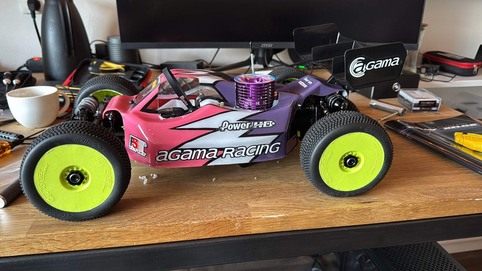 Agama N1 Nitro Buggy met Nemo Racing Team Setup, Ophalen, Auto offroad, Nieuw, Nitro