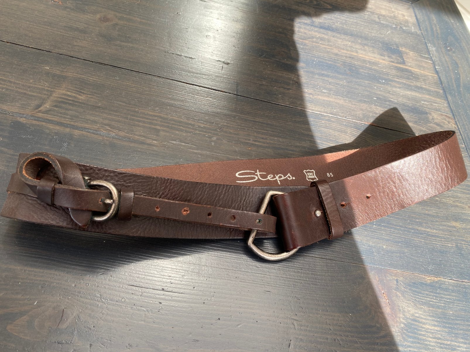 Riem Bruin 85 cm Steps, Kleding | Dames, Riemen en Ceinturen, 80 tot 90 cm, Echt leder, Nieuw, Ophalen of Verzenden