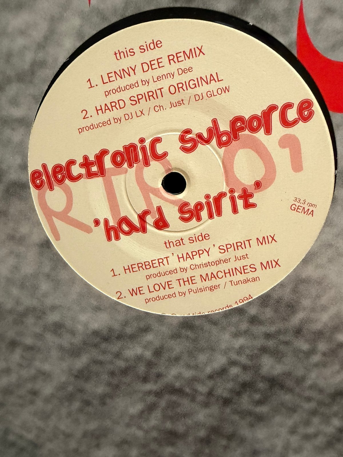 Gabber Vinyl Hard Spirit Electronic Subforce Lenny Dee, Ophalen of Verzenden, Gebruikt, 12 inch