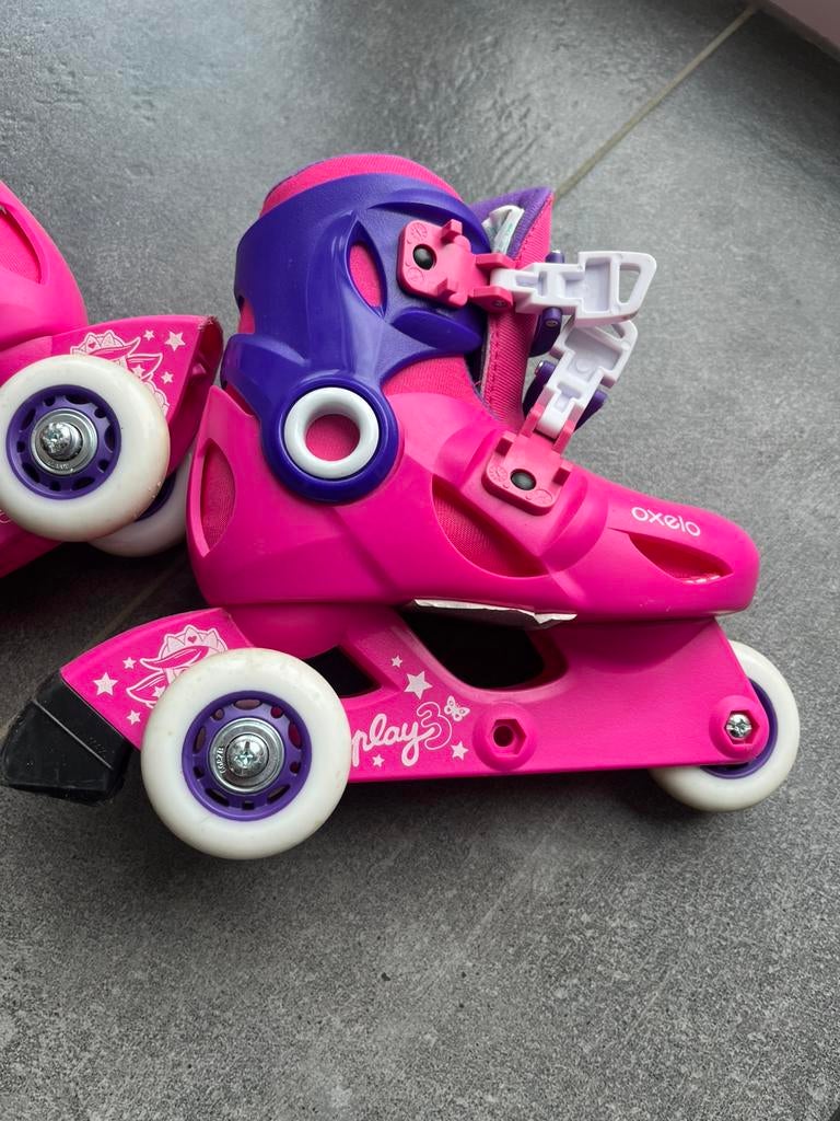 Oxelo kinderskates roze paars 26-28, Ophalen of Verzenden, Zo goed als nieuw, Kinderen