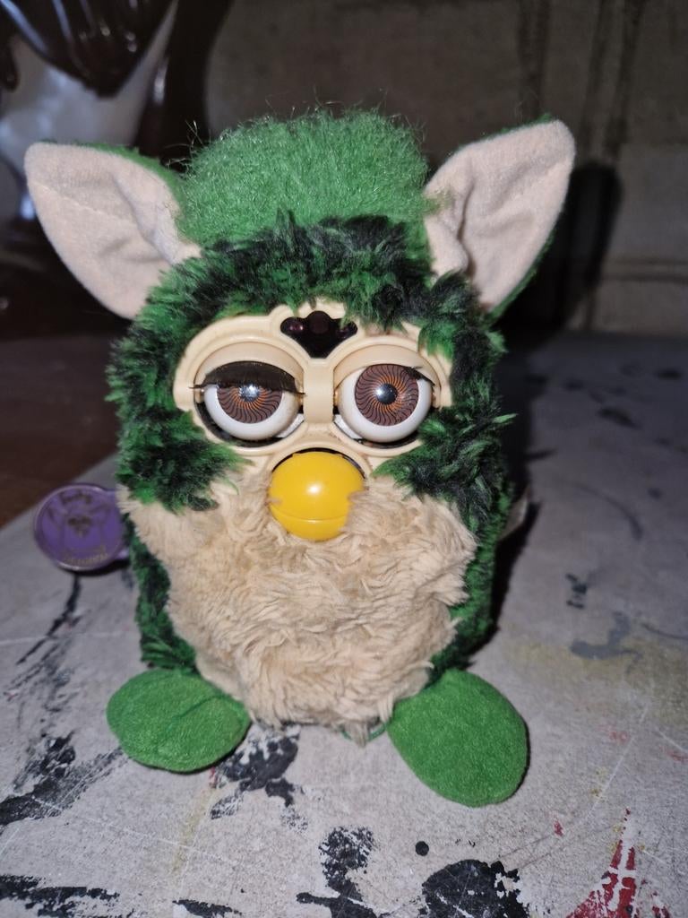 Vintage Furby tiger Original 1999 Groen, Ophalen of Verzenden, Gebruikt, Jongen of Meisje
