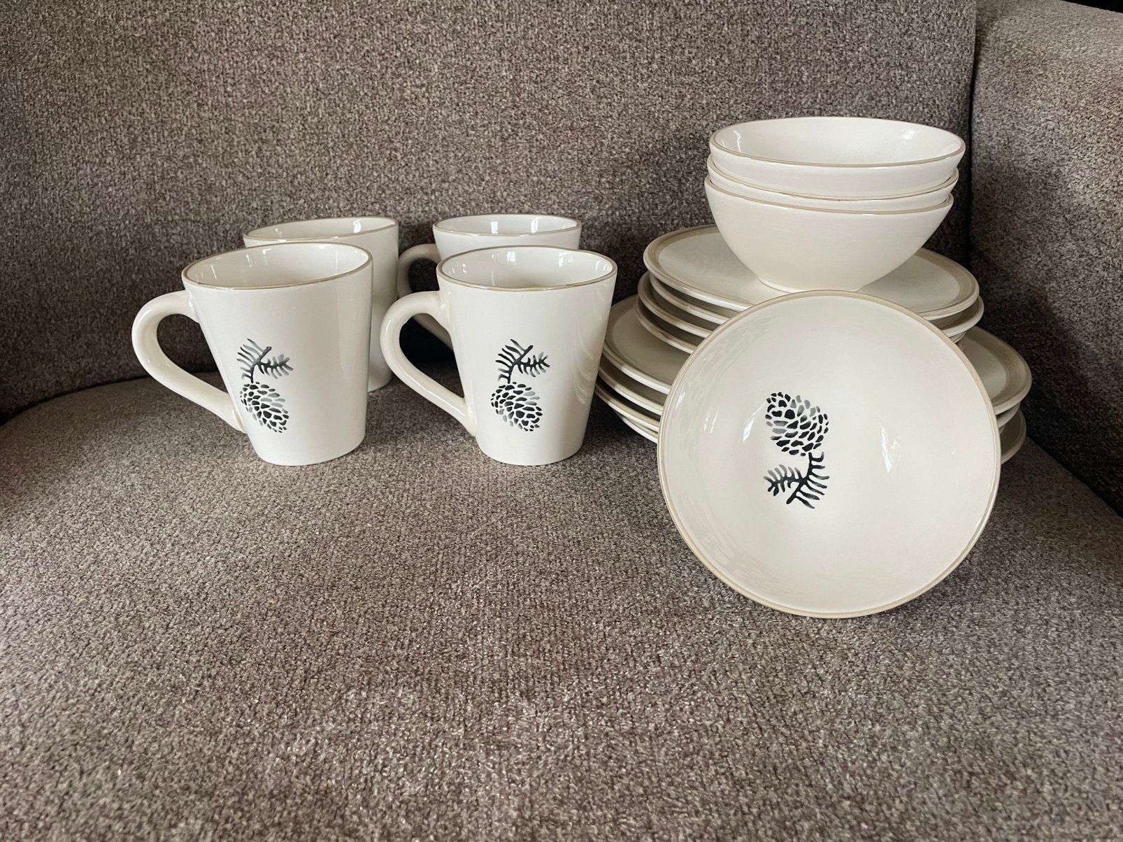Riviéra Maison servies set zgan, Ophalen