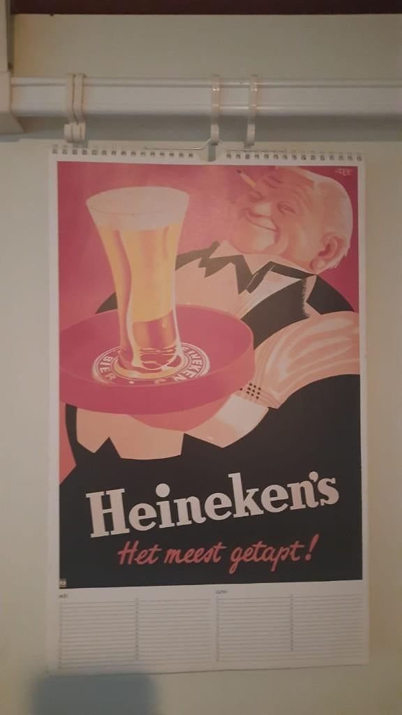 bierreclame HEINEKEN, Verzamelen, Biermerken, Ophalen of Verzenden, Nieuw, Reclamebord, Plaat of Schild, Heineken