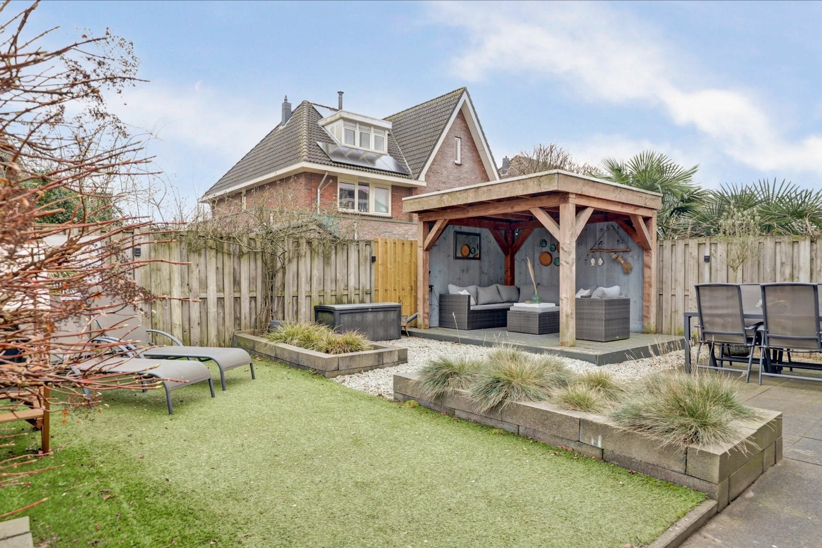 Houten overkapping / veranda voor tuin of terras, Ophalen, Gebruikt, Tuinpaviljoen