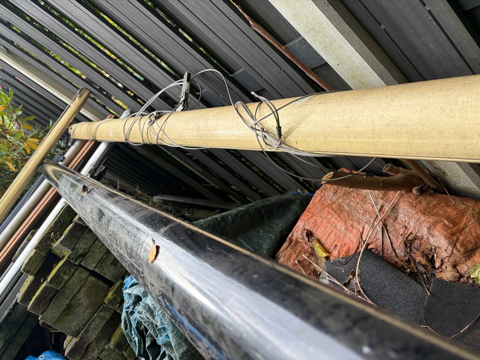 Masten en gieken voor BM-er, Centaur en Schakel/ Volksboot, Watersport en Boten, Ophalen, Gebruikt, 3 tot 6 meter, Toebehoren