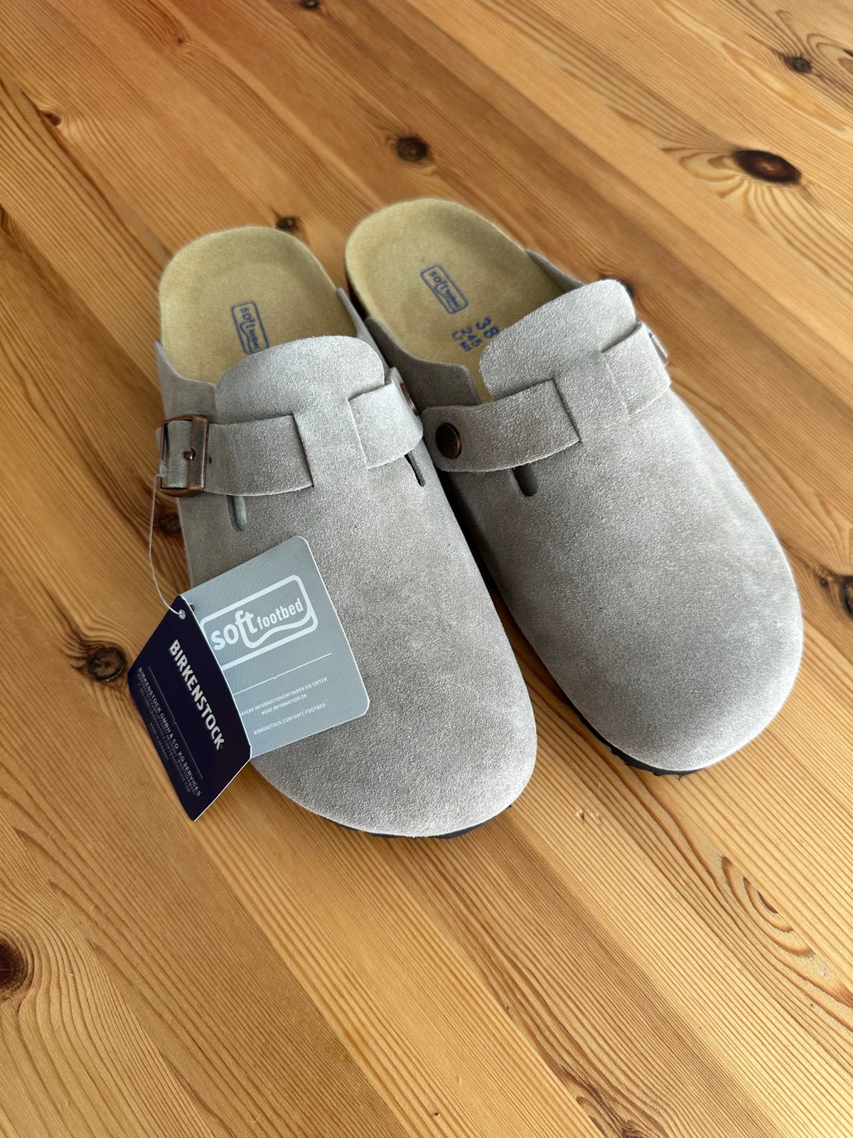 Birkenstock Boston Clogs - Nieuw met Soft Footbed, Ophalen of Verzenden, Nieuw, Beige, Instappers