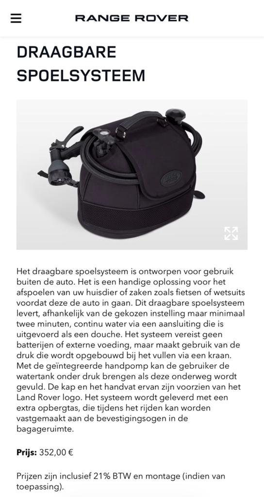 Handdouche origineel Landrover / Defender, Ophalen of Verzenden, Zo goed als nieuw