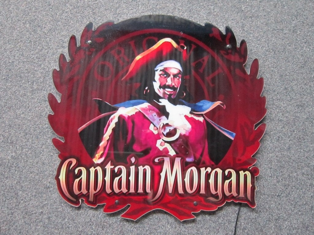 CAPTAIN MORGAN LED LICHTRECLAME, Verzamelen, Ophalen, Zo goed als nieuw, Lichtbak of (neon) lamp