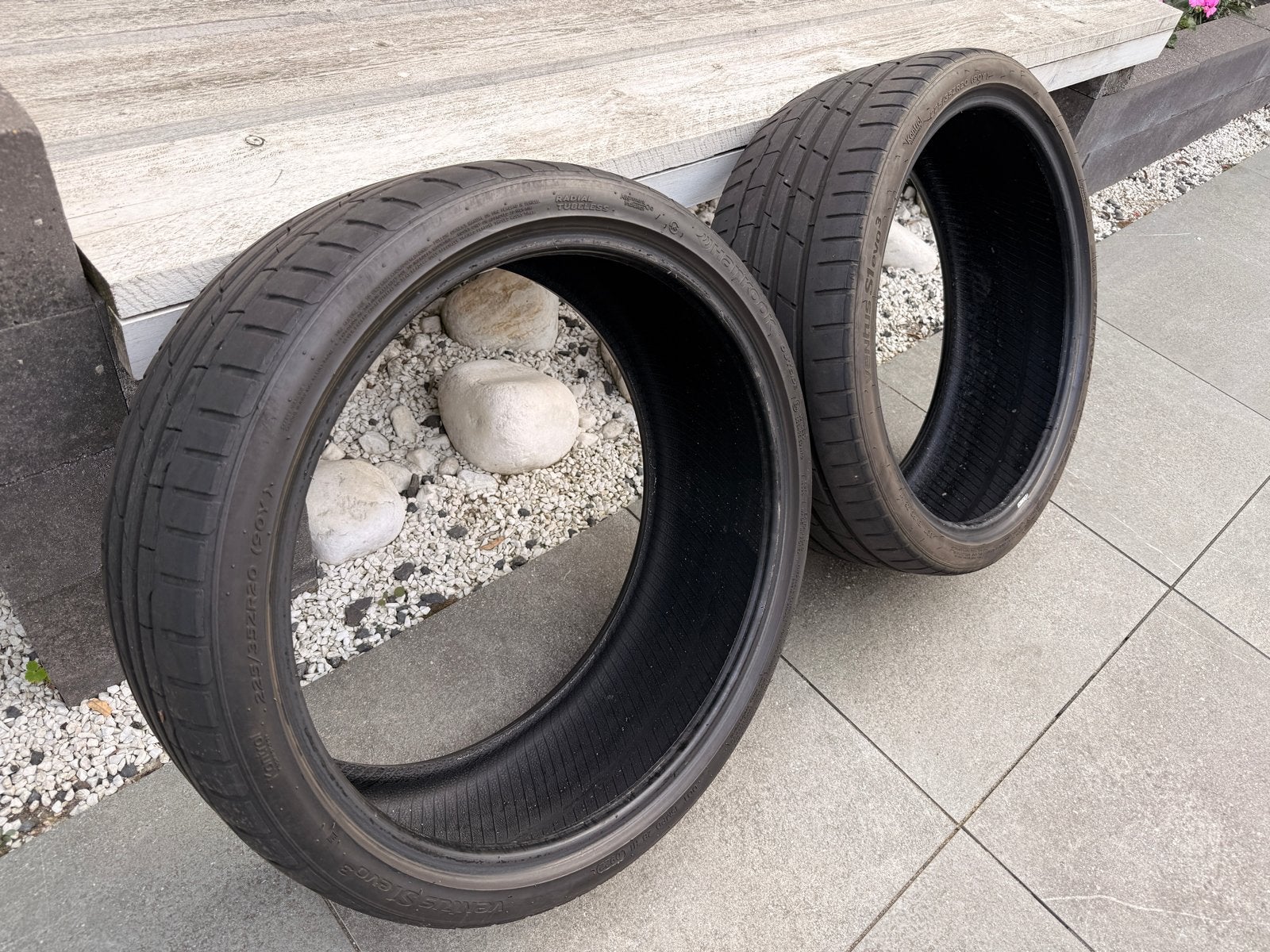 2x Hankook Ventus S1 Evo3 225/35ZR20 (90Y) zomerbanden, Ophalen, Gebruikt, Band(en), Personenwagen