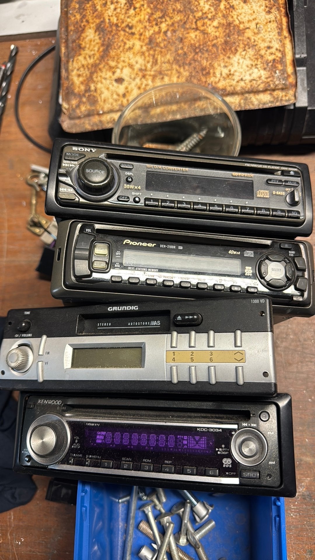 Diverse autoradio's: Sony, Pioneer, Grundig, Kenwood, Auto diversen, Autoradio's, Ophalen of Verzenden, Gebruikt