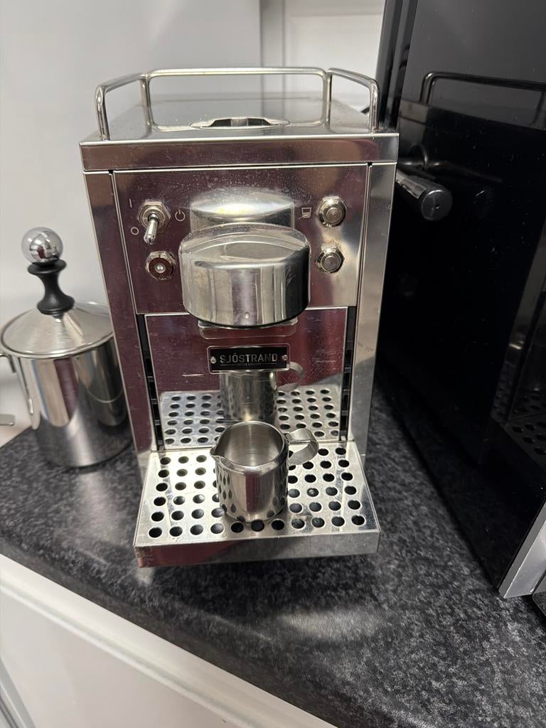 Sjöstrand Espresso Apparaat - Stijlvol en Compact, Espresso apparaat, Ophalen of Verzenden, Zo goed als nieuw, 1 kopje