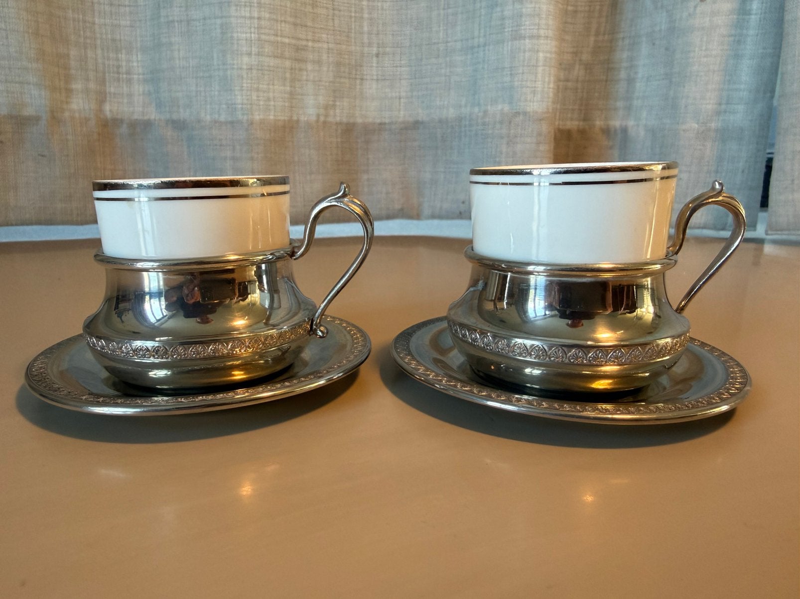 Set porseleinen koffiekopjes | Seltmann Weiden | peltro tin, Ophalen of Verzenden