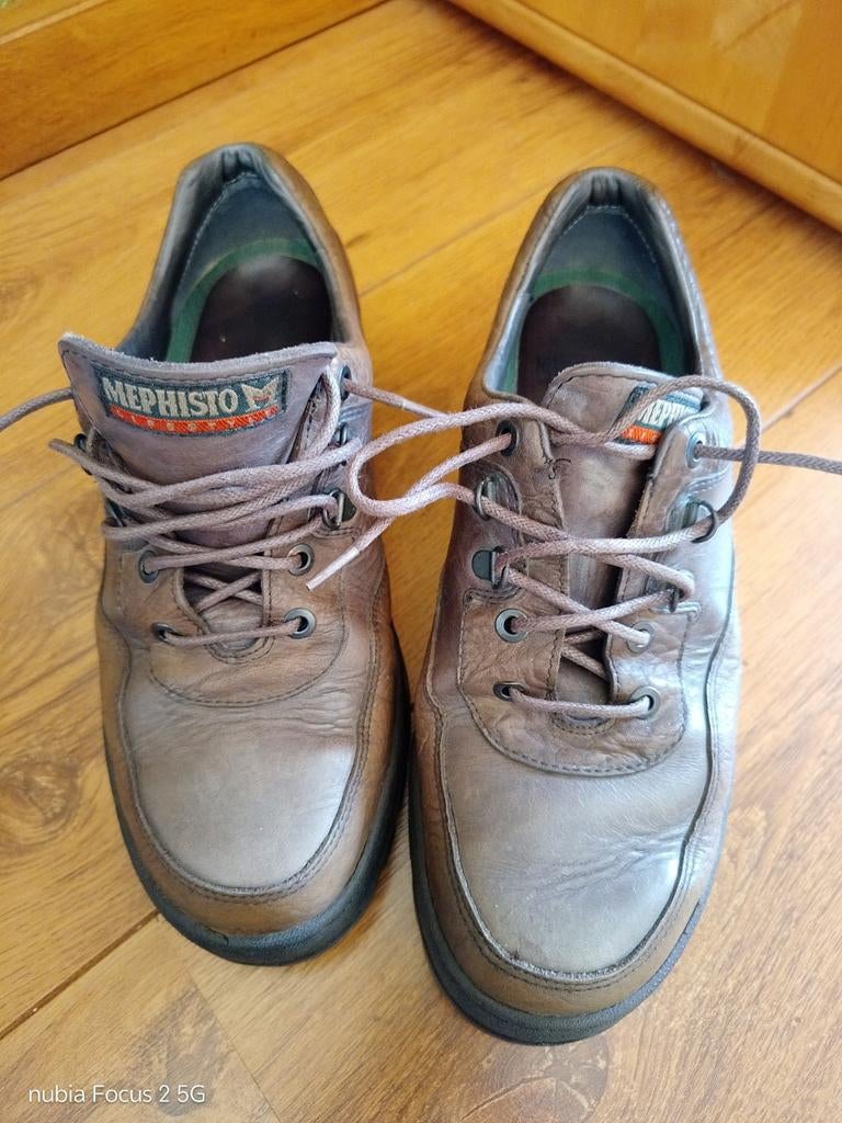 Mephisto Comfortabele Bruine Leren Veterschoenen - Maat 42.5, Kleding | Heren, Schoenen, Bruin, Ophalen of Verzenden, Mephisto