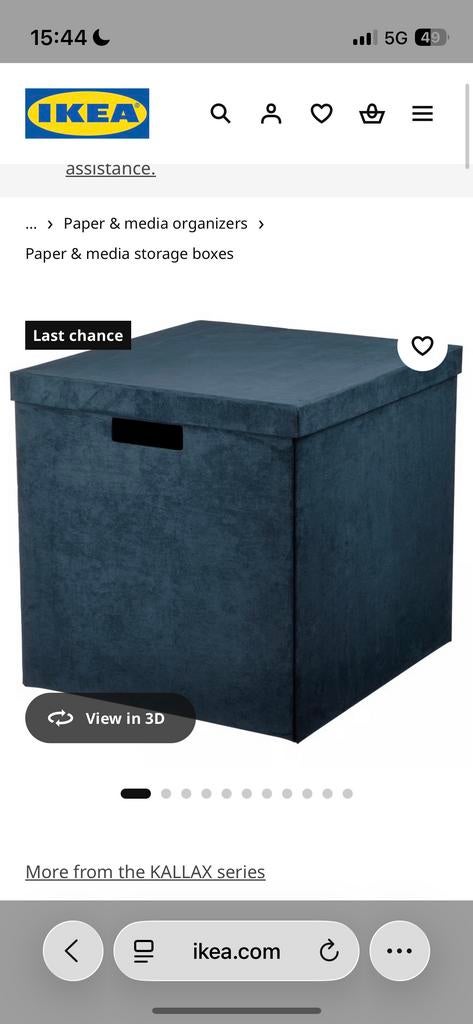 4 blauwe fluwelen Kallax inzetten van IKEA (Gjatta), Ophalen, Zo goed als nieuw