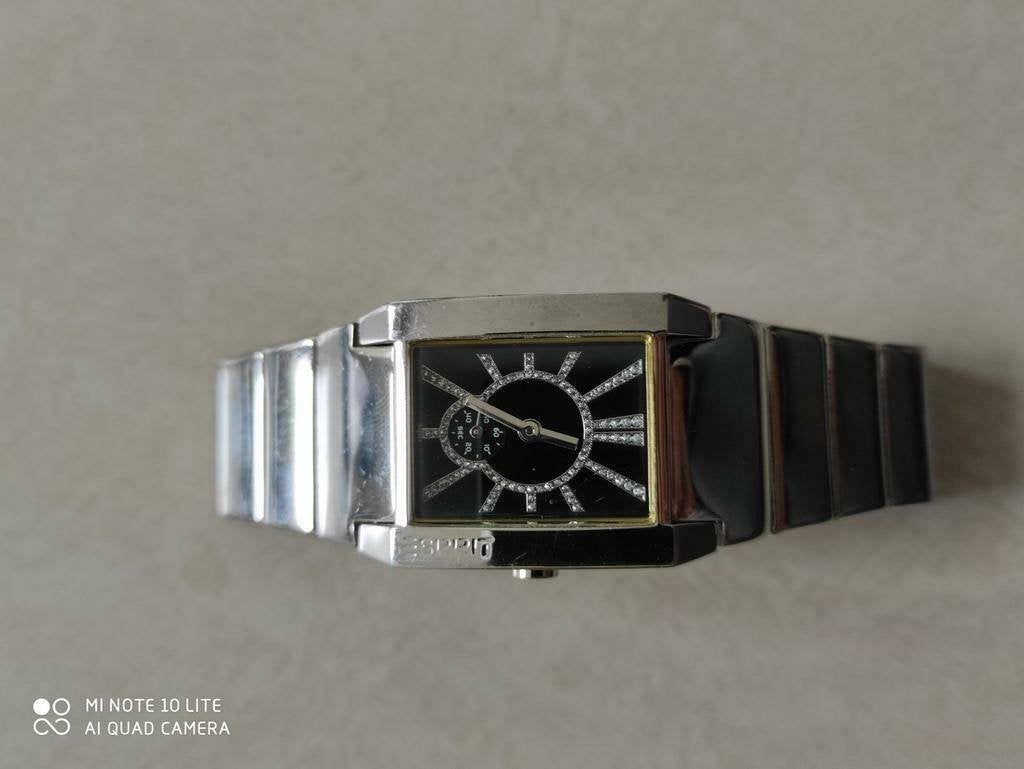 ESPRIT dameshorloge met diamantjes, Ophalen of Verzenden, Staal, Esprit