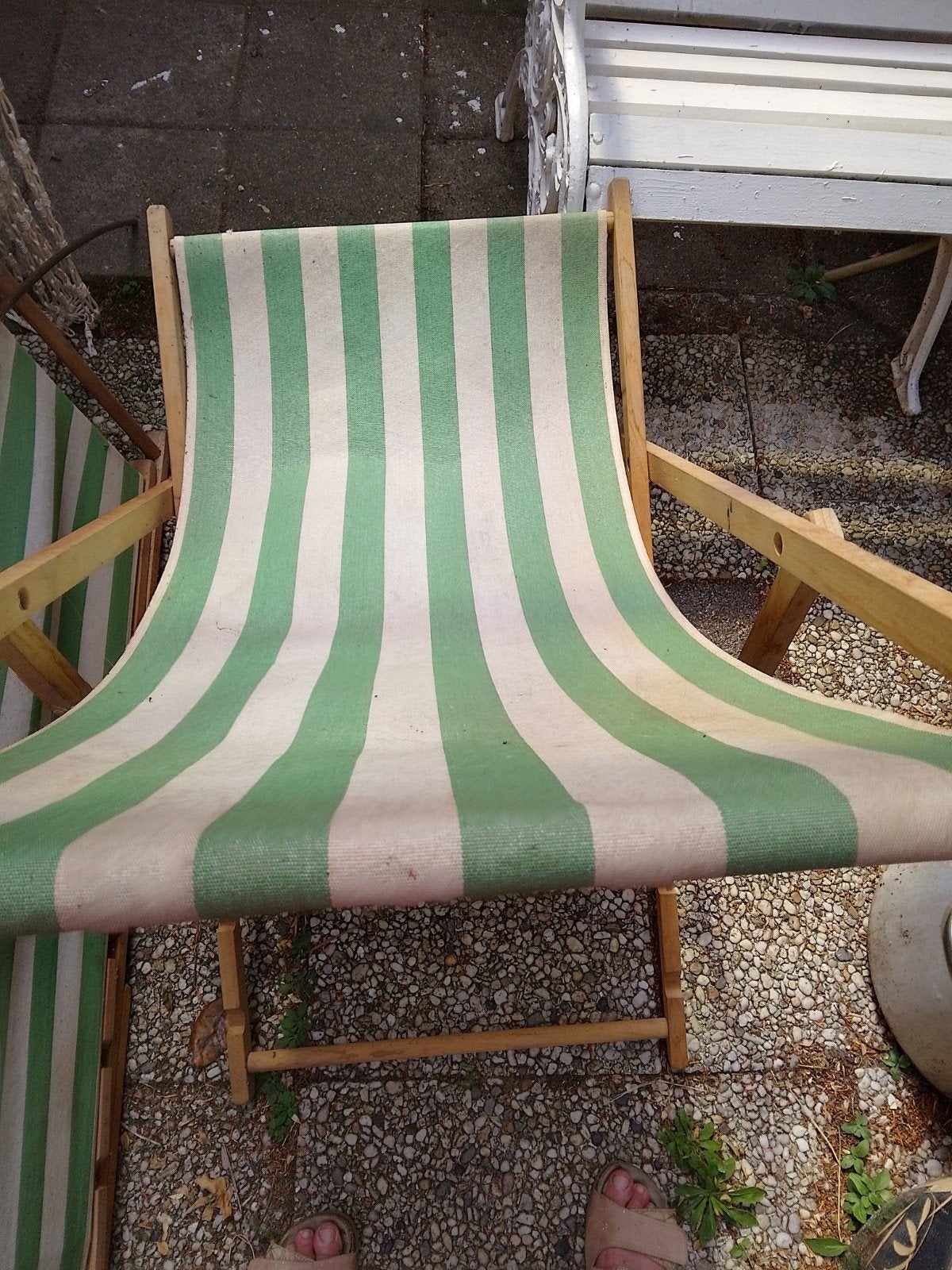 2vintage strandstoelen, Ophalen, Gebruikt