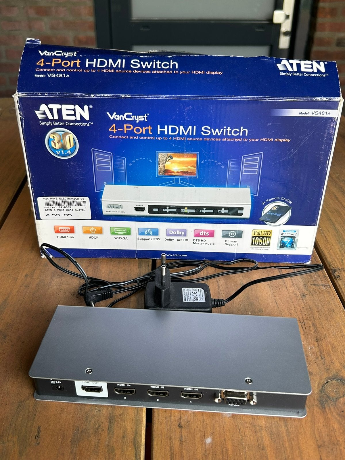 Etan 4-Port HDMI Switch (4 ingangen, 1 uitgang), Ophalen