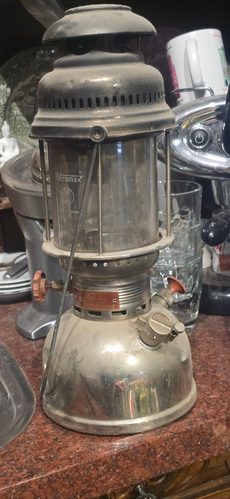 Vintage Aida Express 1500 Petroleumlamp - 500 CP, Ophalen of Verzenden