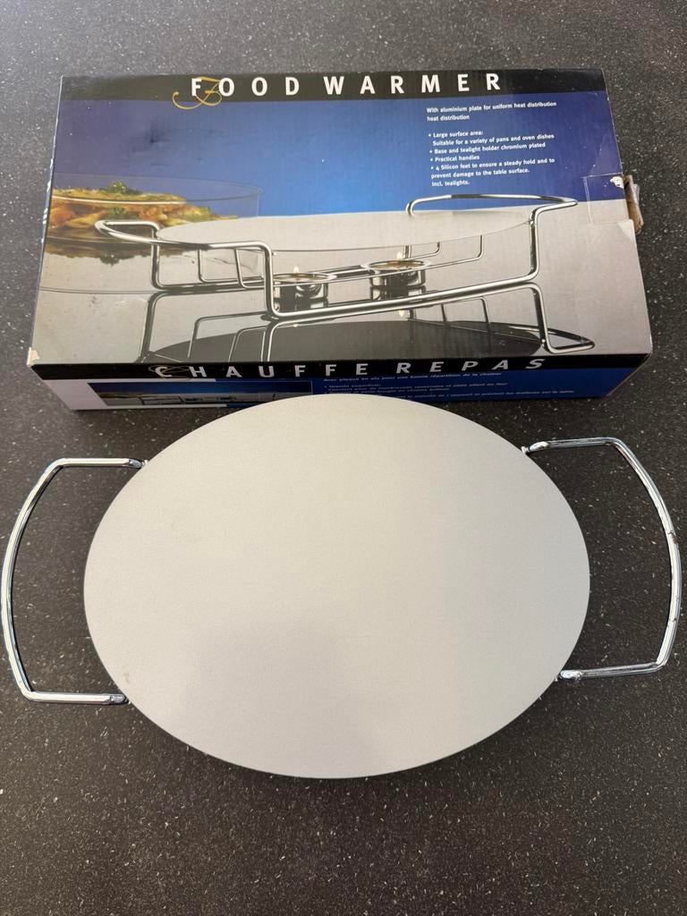 Foodwarmer met alluminium plaat:29 x 22 cm, Ophalen of Verzenden, Gebruikt