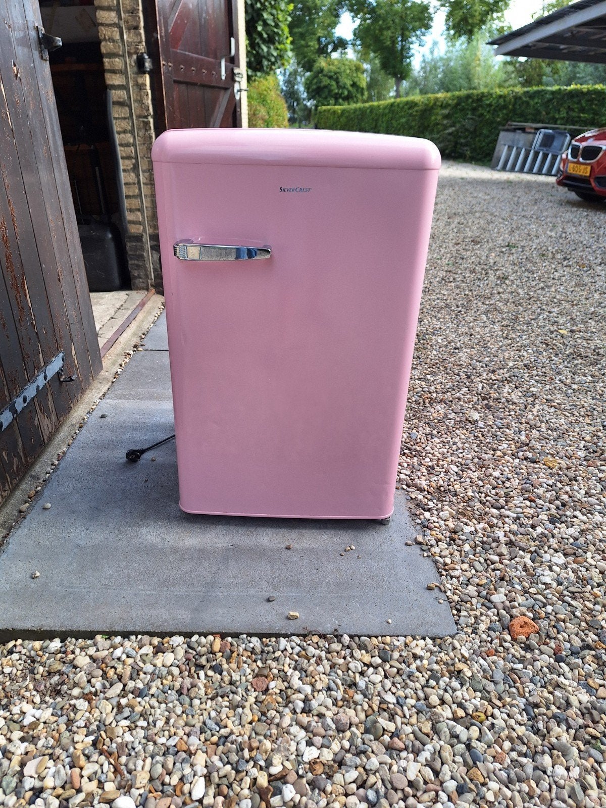 SilverCrest Roze Candyfridge tafelmodel, Minder dan 75 liter, 45 tot 60 cm, Ophalen, 85 tot 120 cm
